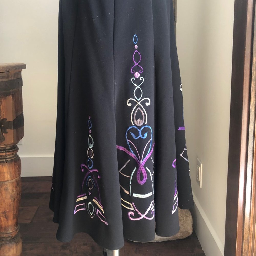 Sunny Leigh Black Embroidered Skirt